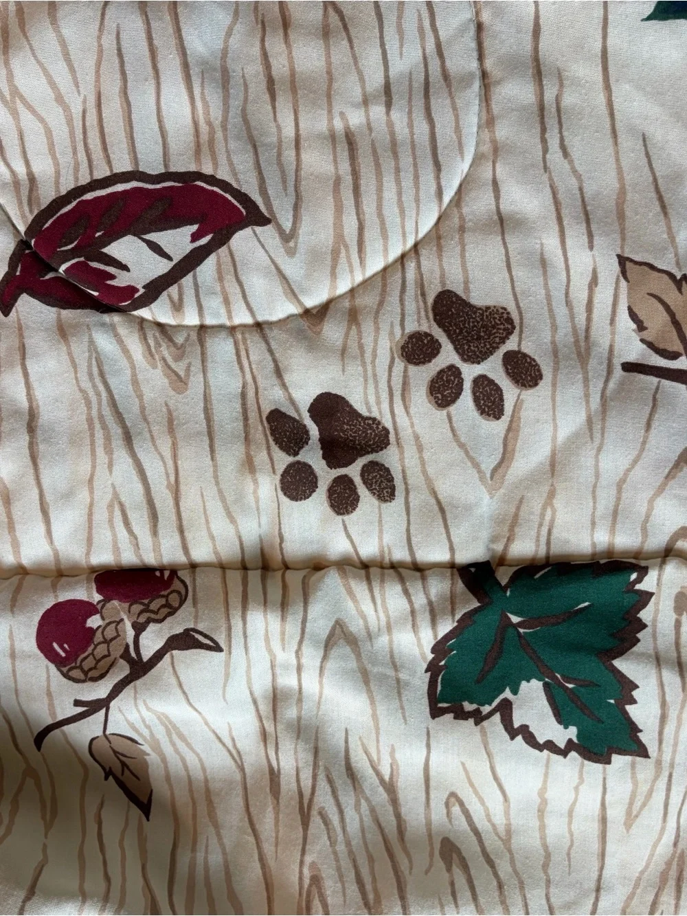 Vintage True Grit Kimlor Mills Woodland Animal Comforter Full Double Cabin Lodge